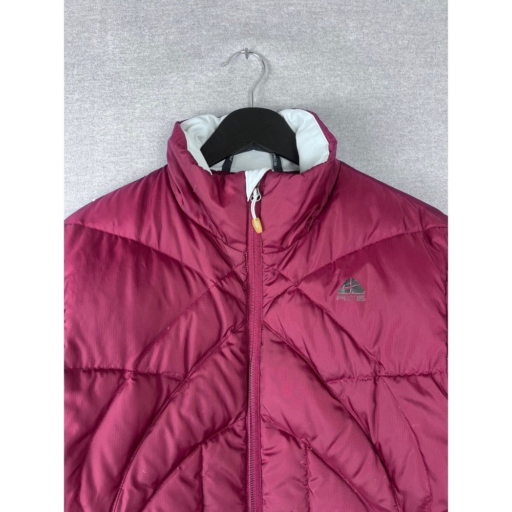 Nike ACG Puffer Jacket Womens Medium Purple Ripstop Quilted Full Zip Outer Layer